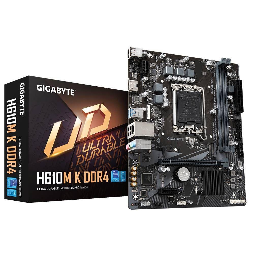 Placa Madre GIGABYTE H610M K DDR4, Intel LGA1700, 2xDDR4, HDMI, M.2, 2xSATA, Micro-ATX-0