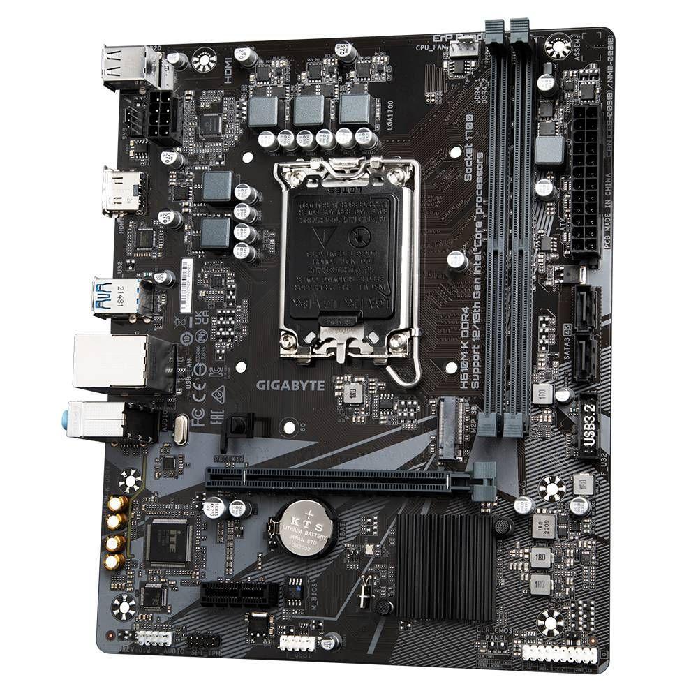 Placa Madre GIGABYTE H610M K DDR4, Intel LGA1700, 2xDDR4, HDMI, M.2, 2xSATA, Micro-ATX-2