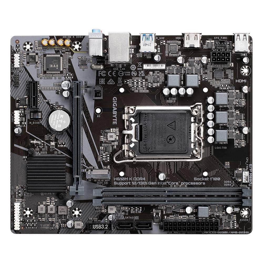 Placa Madre GIGABYTE H610M K DDR4, Intel LGA1700, 2xDDR4, HDMI, M.2, 2xSATA, Micro-ATX-3