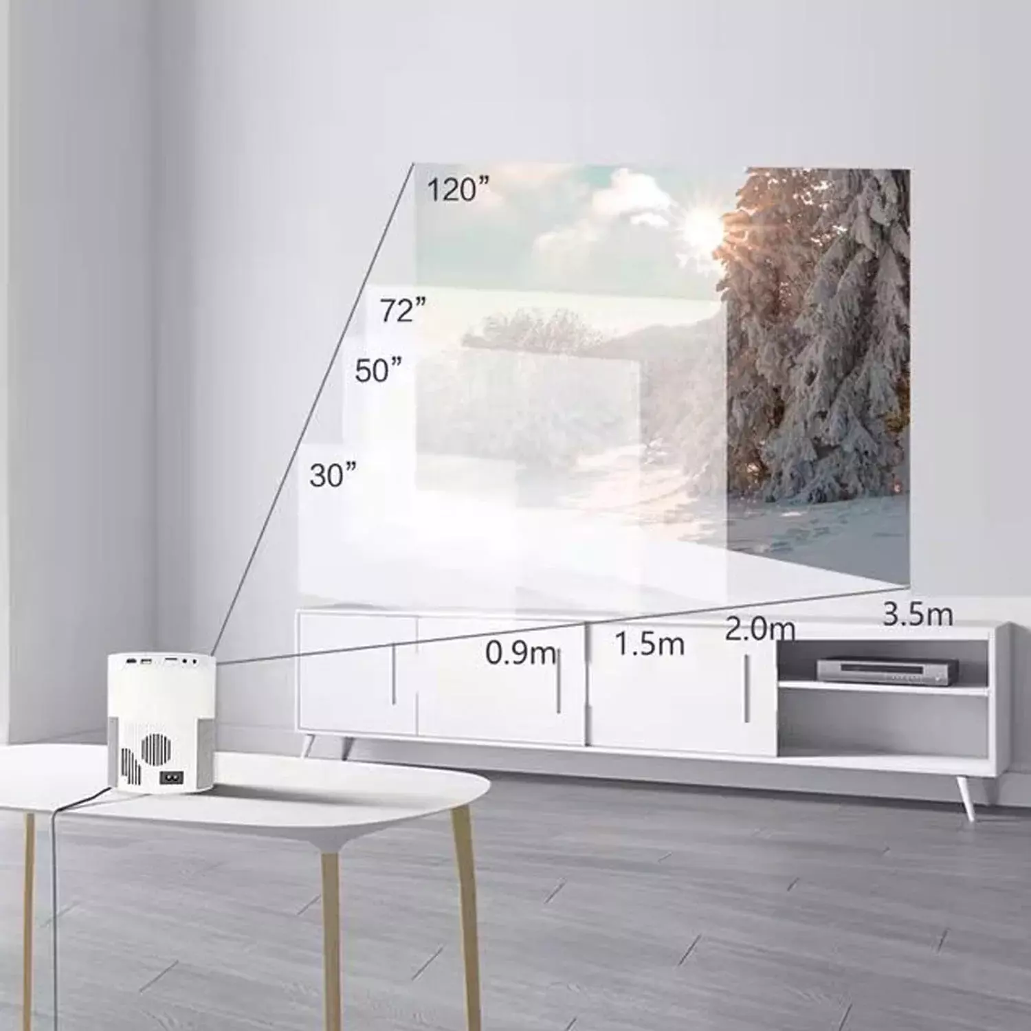 Proyector Led Portátil 360º Full HD Home Cinema Levo-4