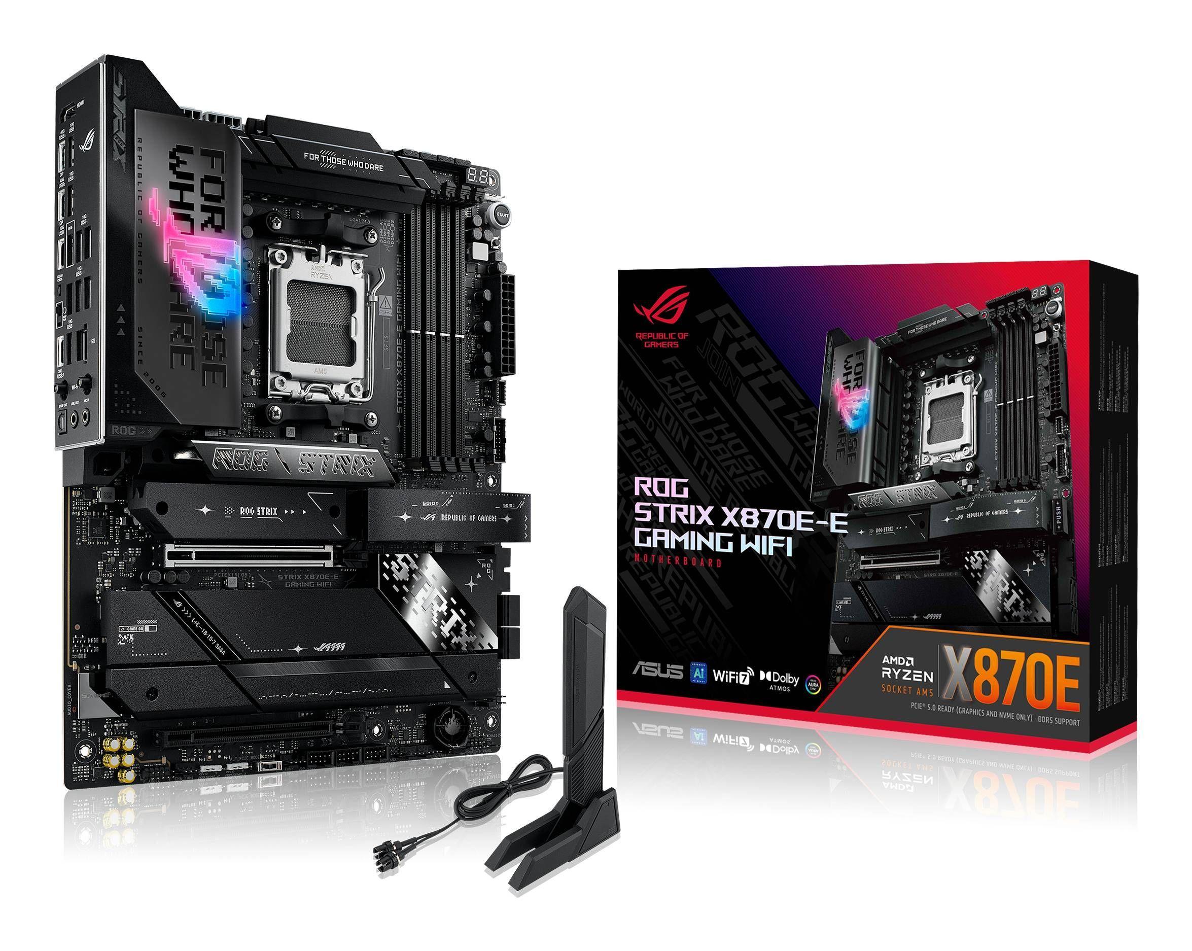Placa Madre ASUS ROG STRIX X870E-E GAMING WIFI, Socket AM5, 4xDDR5, 5xM.2, 4x SATA, WiFi 7, ATX-0