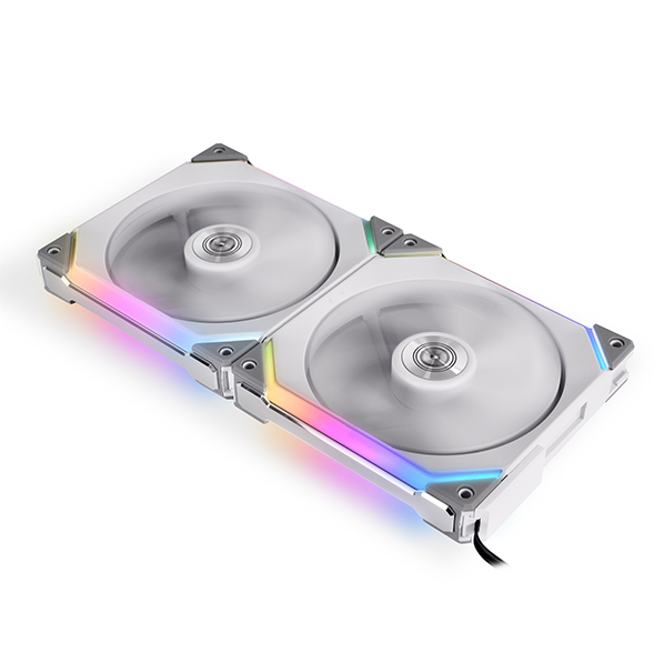 Ventiladores Lian Li Uni Fan SL140, 2 Unidades, 140mm, RGB, PWM, Color Blanco-0