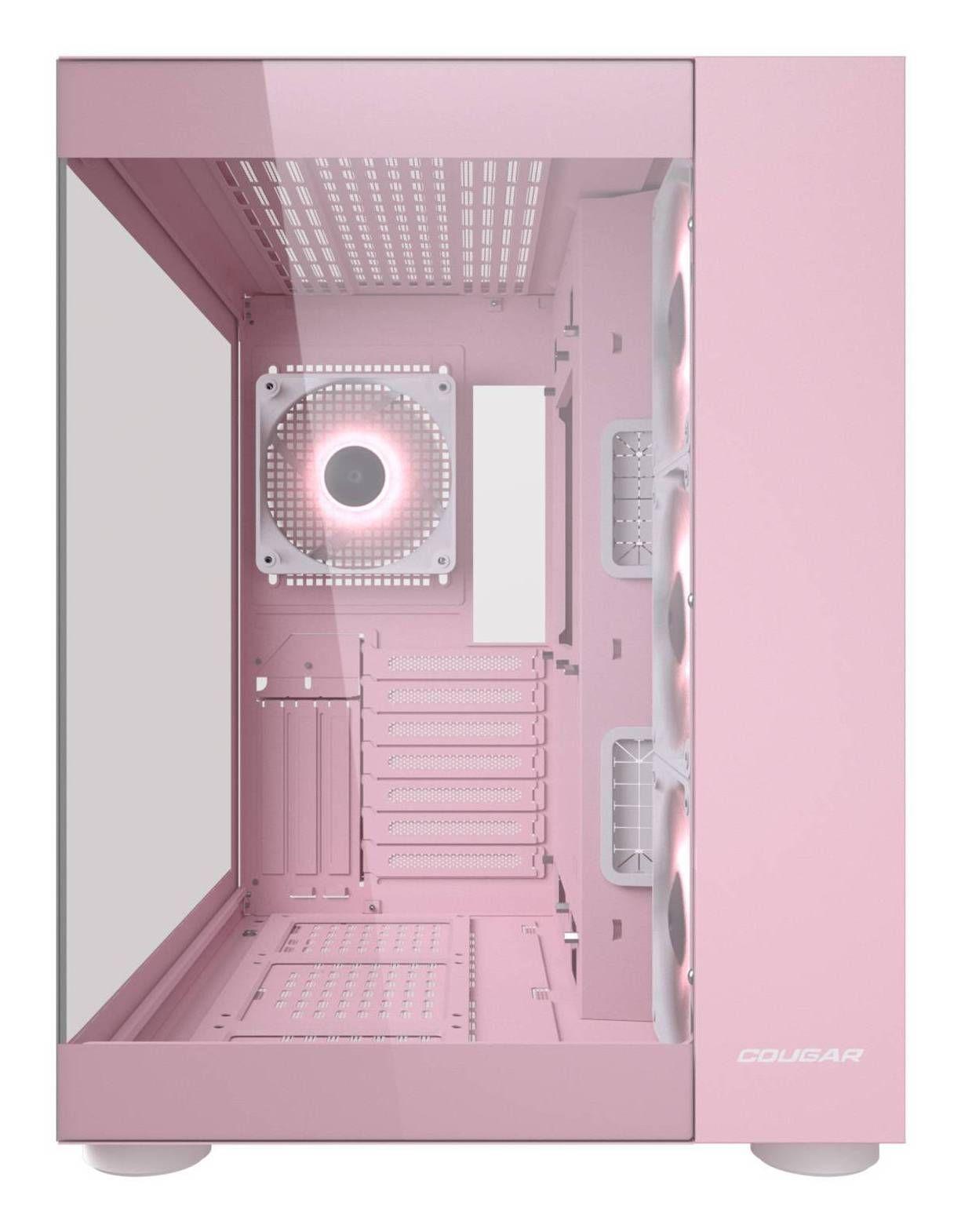 Gabinete Gamer Cougar FV150 RGB Pink, Mid Tower, 4 Ventiladores ARGB, Diseño Panorámico, Rosado-2