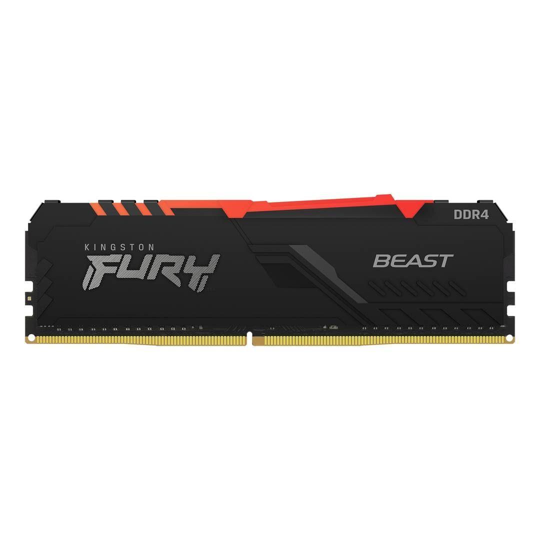 Memoria Ram DDR4 8GB 2666MHz Kingston FURY Beast RGB DIMM, Non-ECC, CL16, 1.2V-0