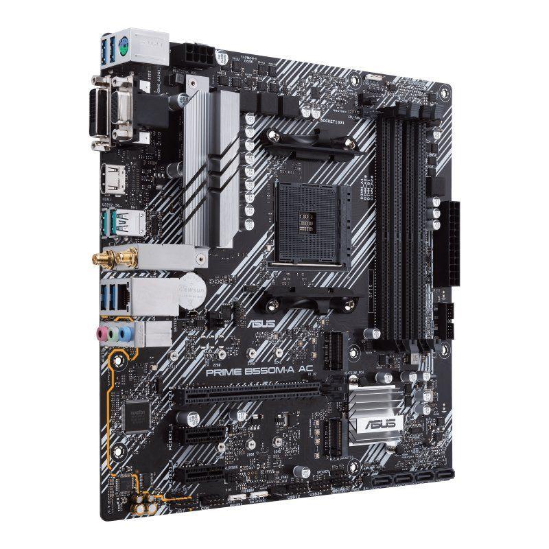 Placa Madre ASUS Prime B550M-A AC, AMD AM4, 4xDIMM DDR4, VGA, DVI-D, HDMI, Wifi, Micro-ATX-3