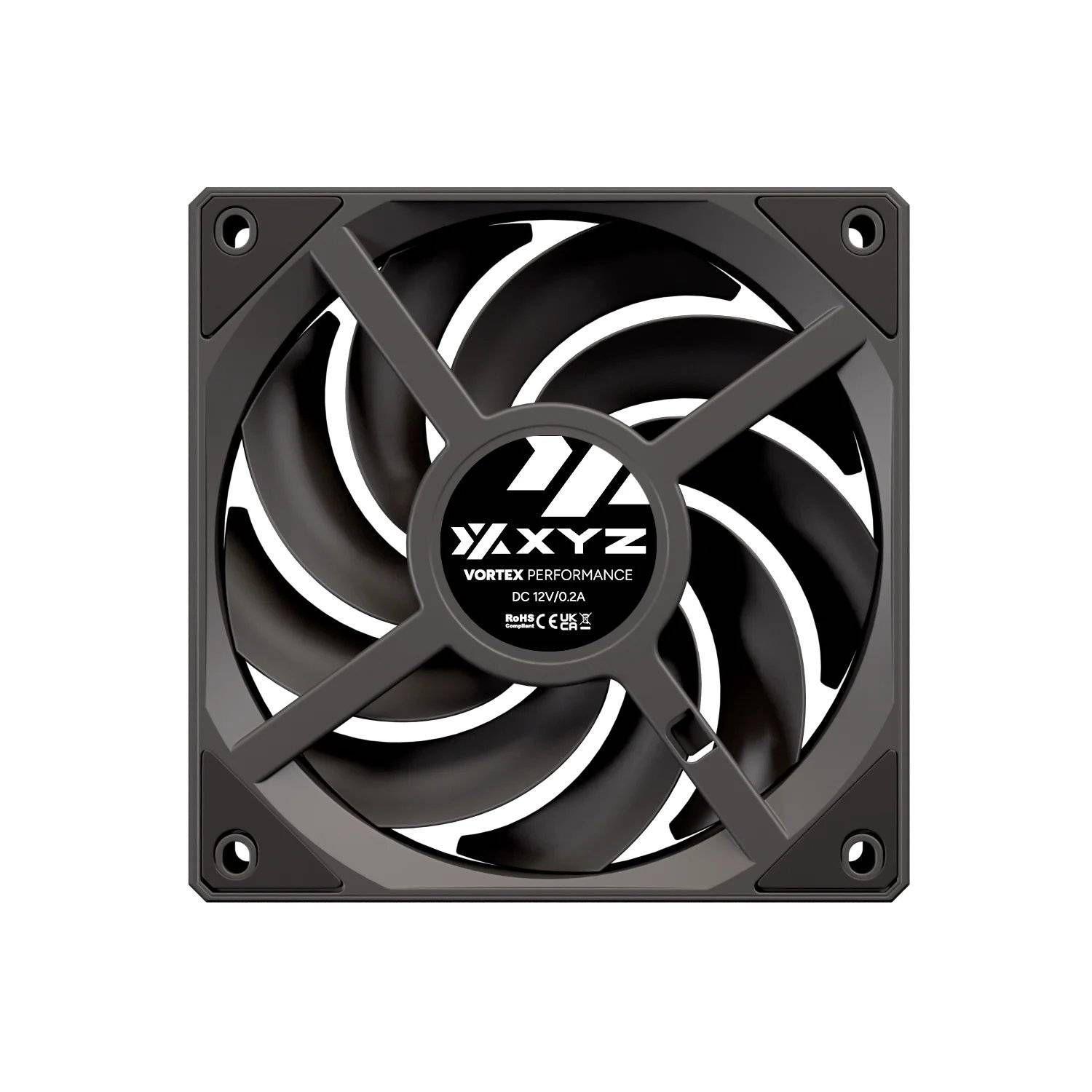 Kit de 3 Ventiladores XYZ VORTEX PRO A-RGB, Conexión en Cadena, Regular Airflow, 120mm, Negro-4