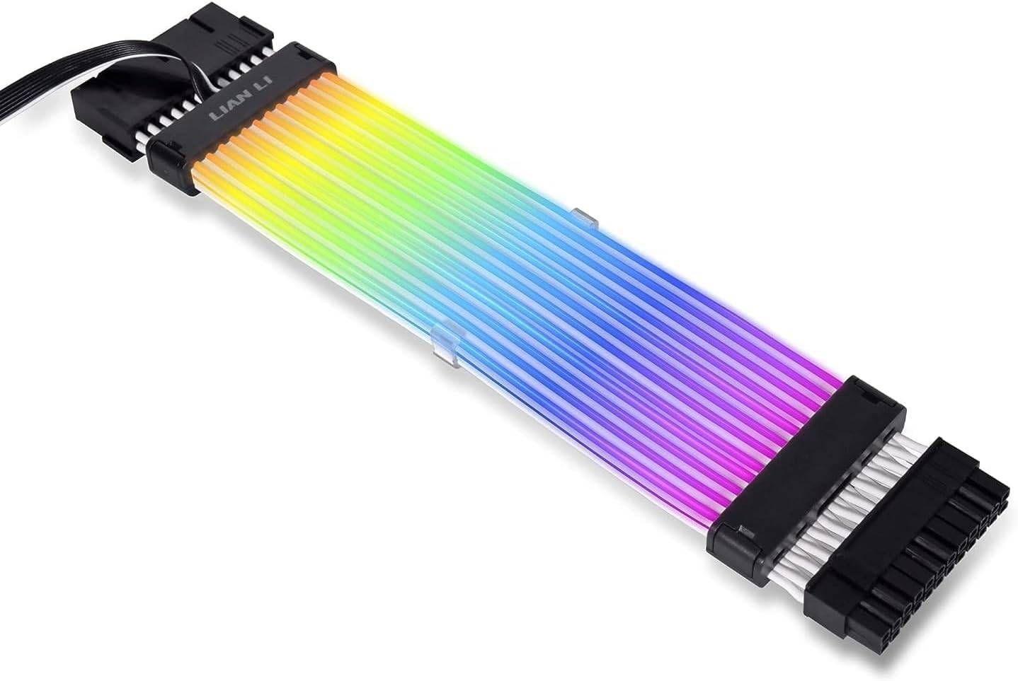 Cable de Extensión RGB Lian Li Strimer Plus V2, 24pin a 24pin, Incluye Controladora-0