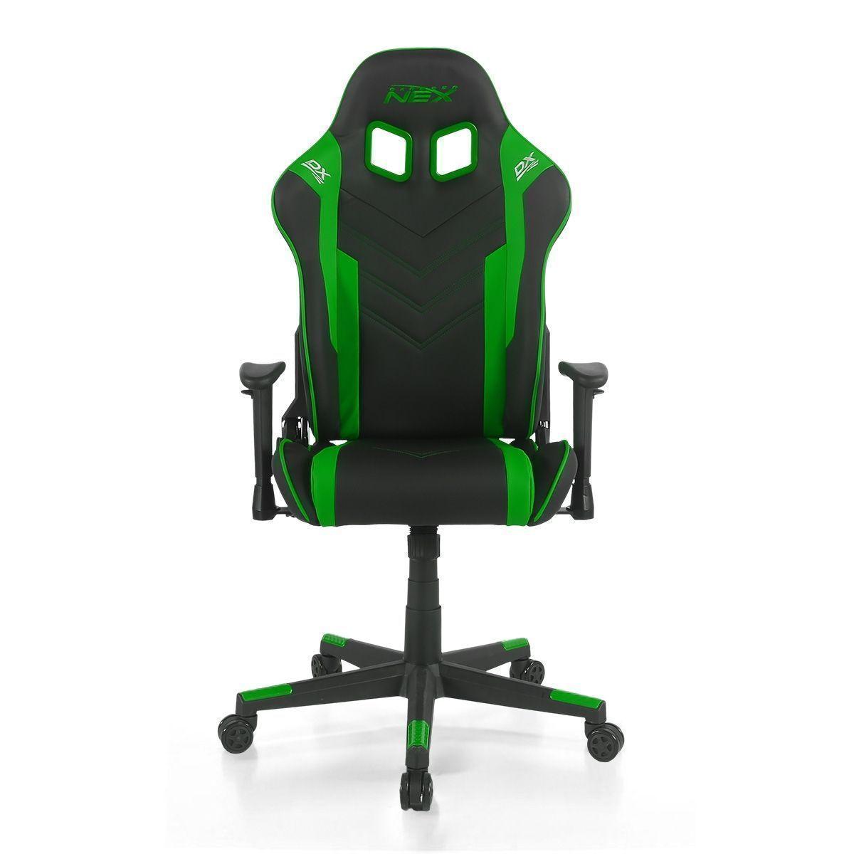 Silla Gamer Pro DXRacer NEX Black Green MAX 100Kgs-1