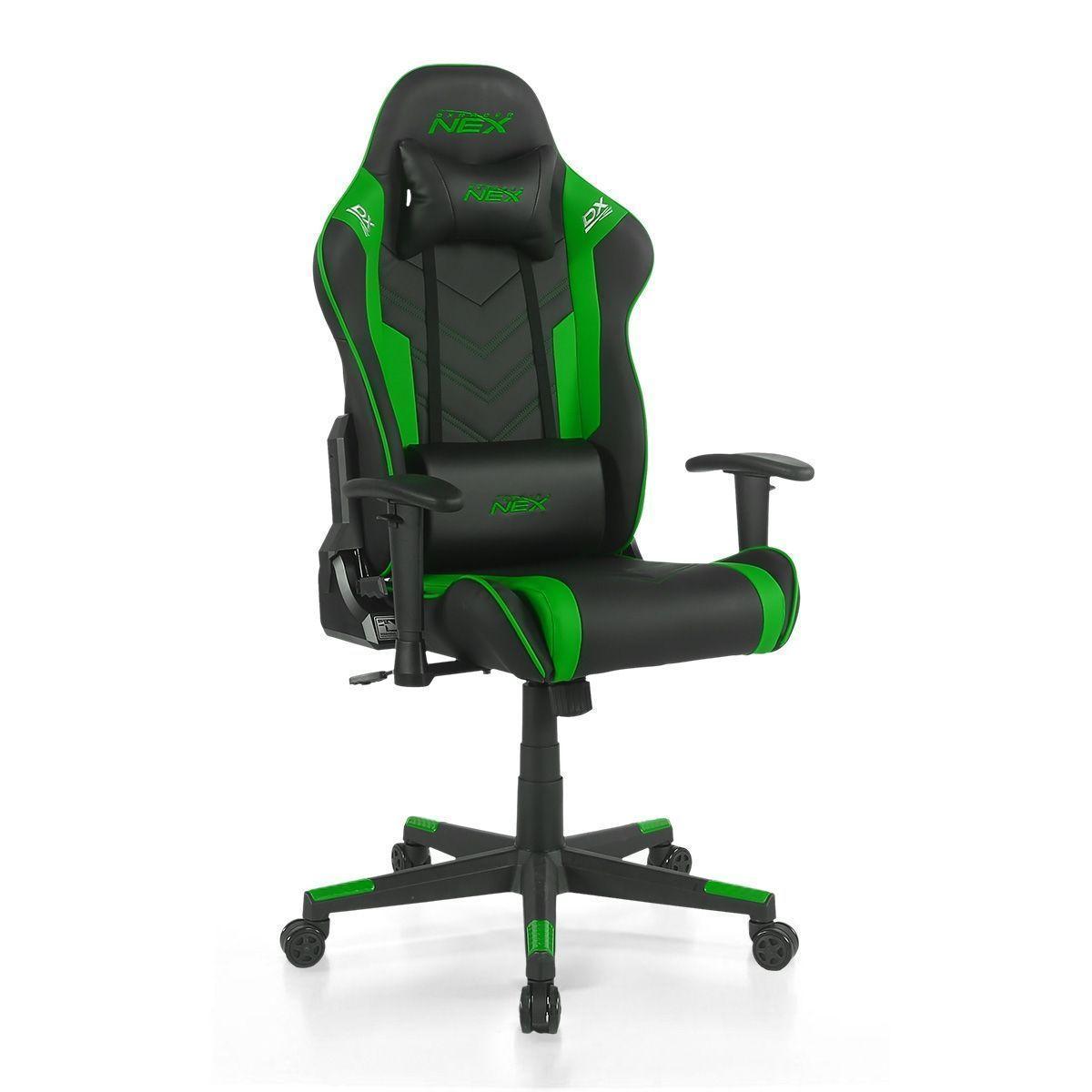 Silla Gamer Pro DXRacer NEX Black Green MAX 100Kgs-0