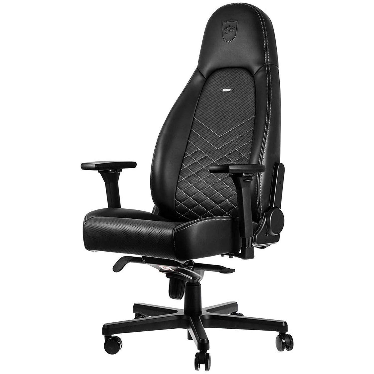 Silla Gamer Noblechairs Icon Black/Platinum White-0