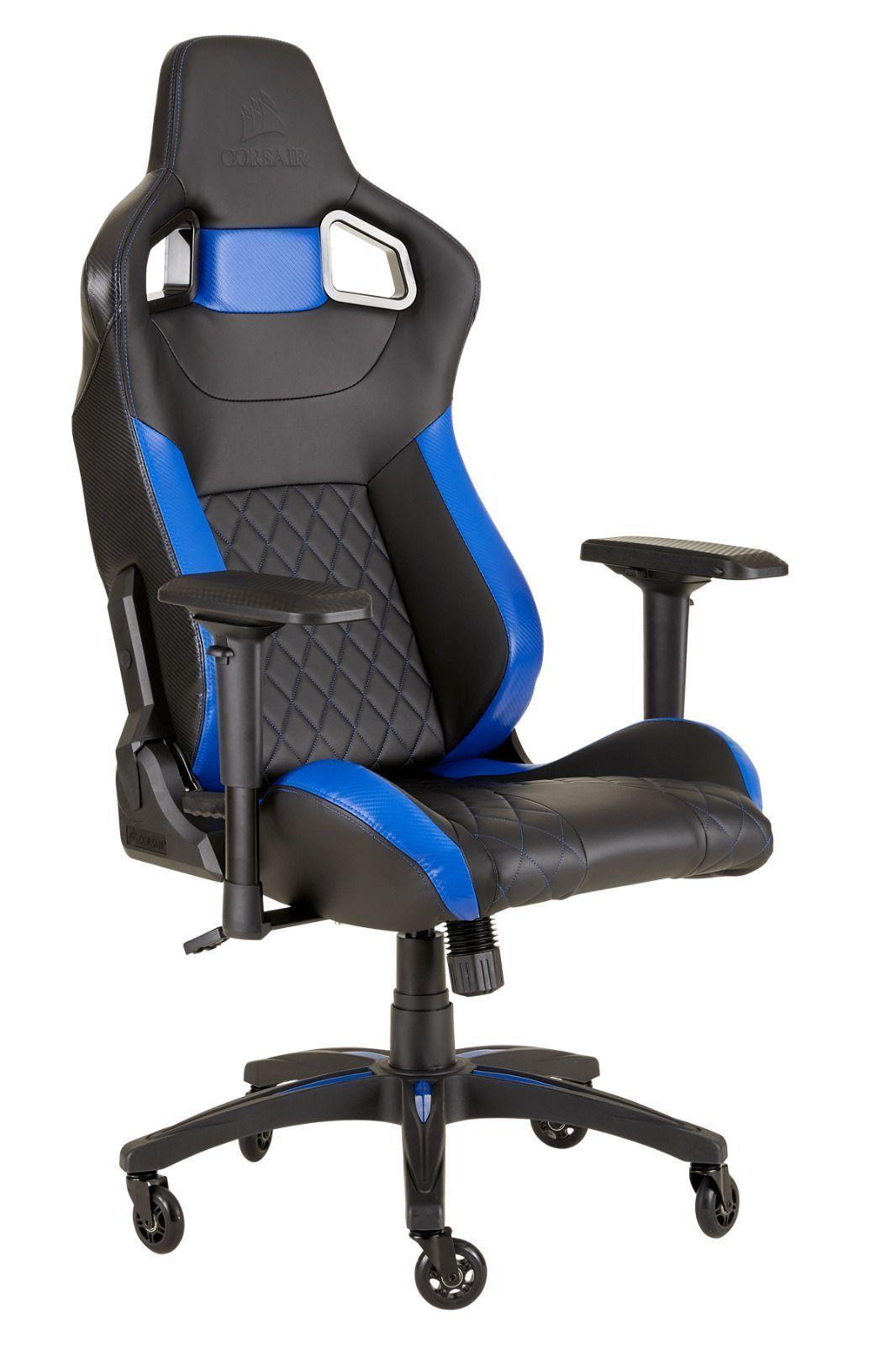 SILLA GAMER PRO CORSAIR T1 RACE, AZUL, NEGRO-0