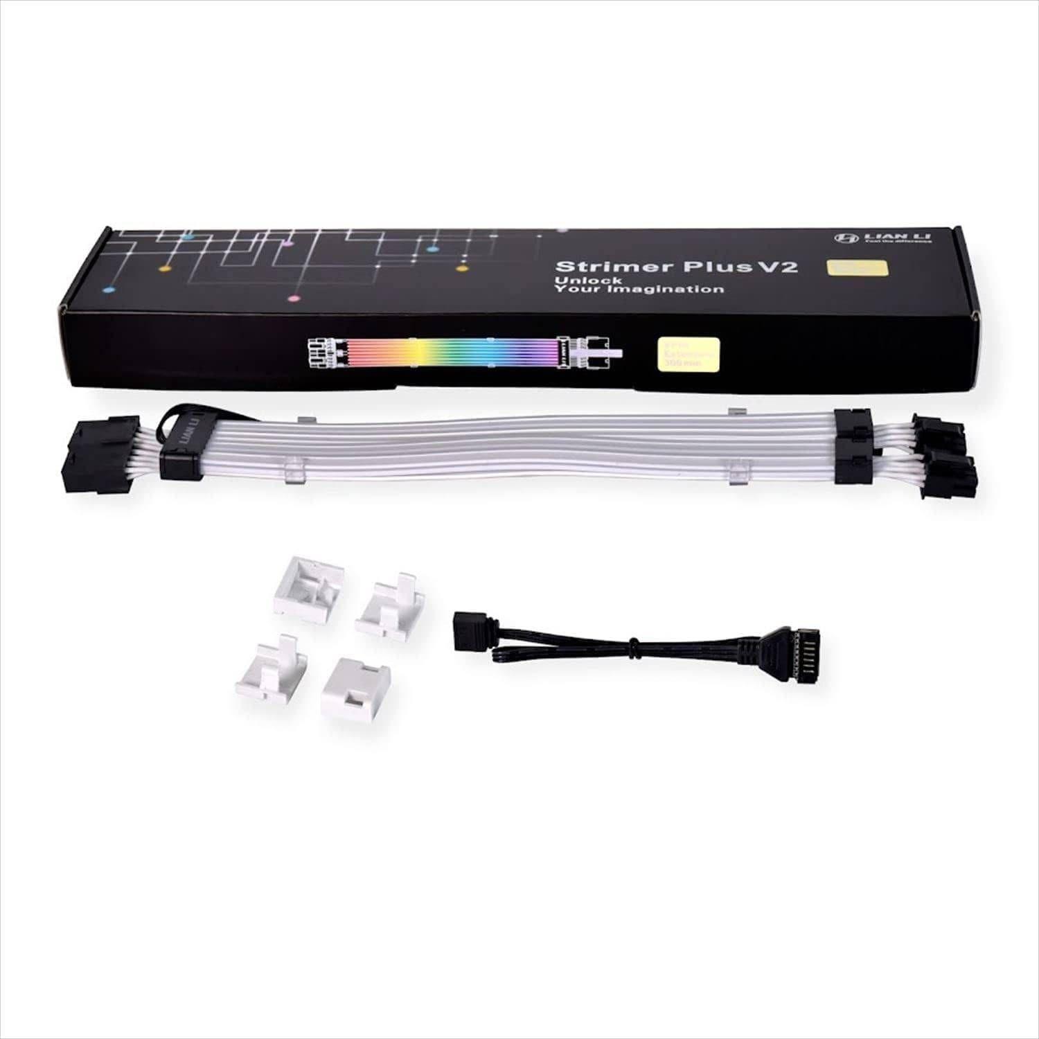 Cable de Extensión RGB Lian Li Strimer Plus V2, 6+2pin 2x a 6+2pin 2x-4