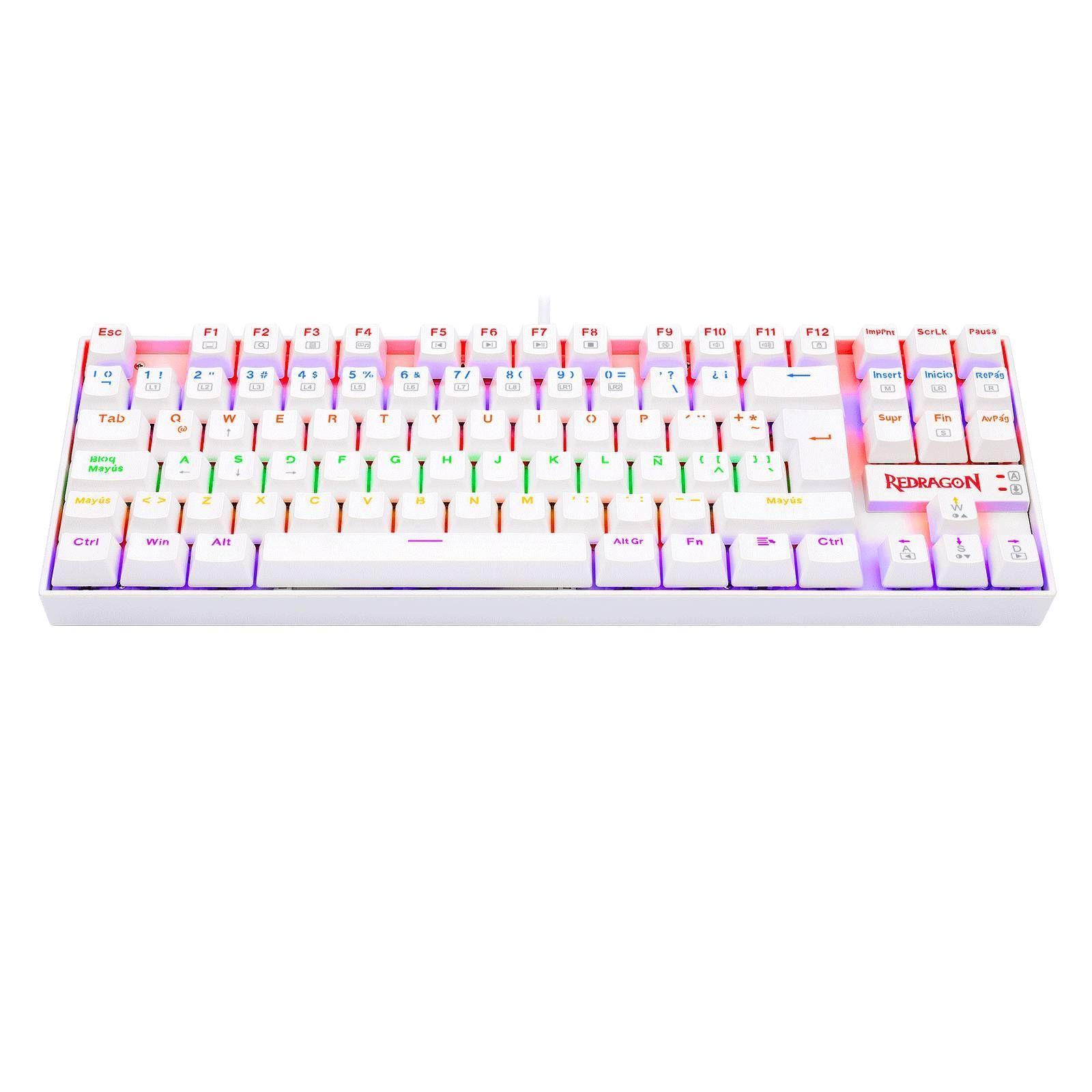 Teclado Gamer Redragon Kumara K552 White, Rainbow-2