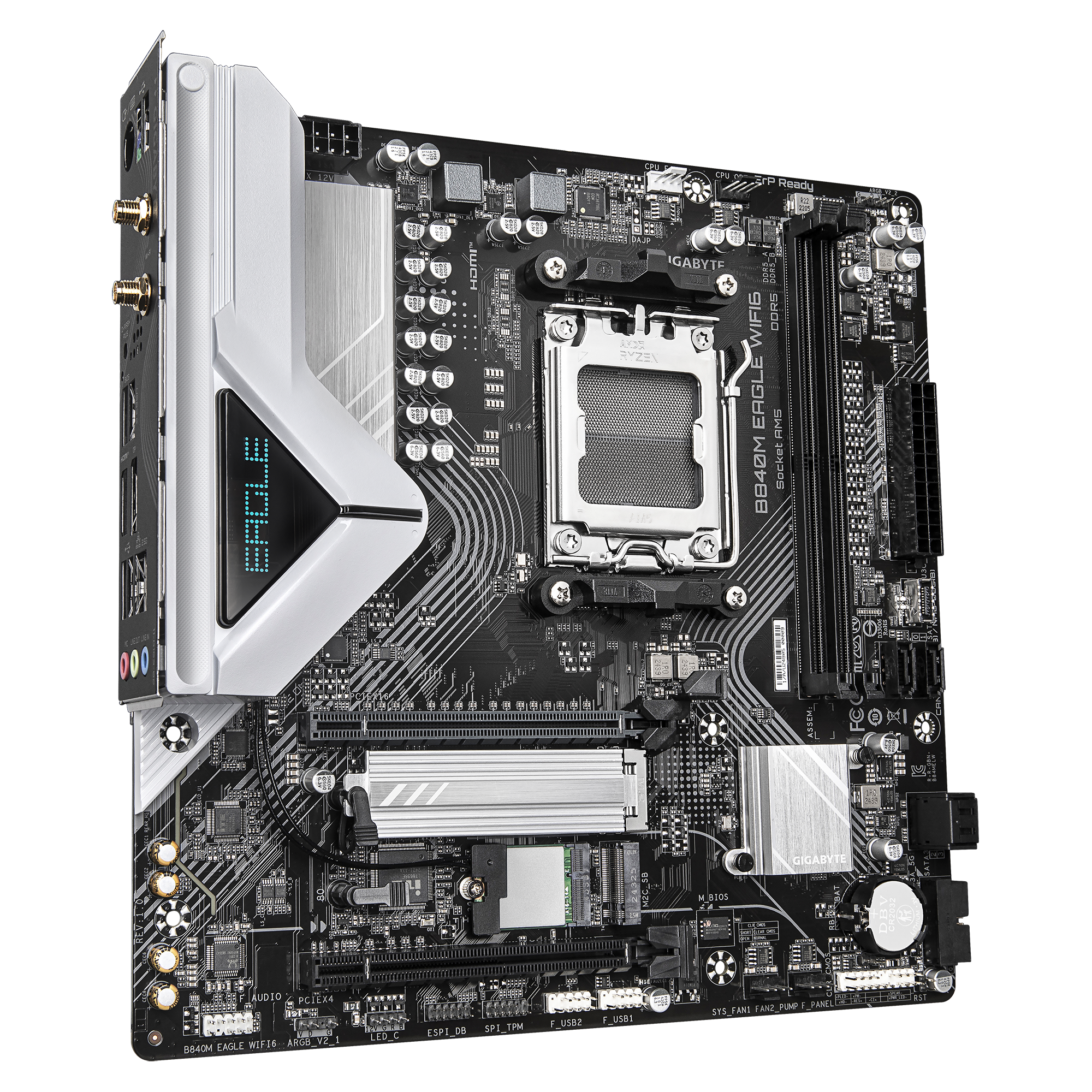 Placa Madre GIGABYTE B840M EAGLE WIFI6, Socket AM5, 2x DDR5, 2x M.2, mATX-1
