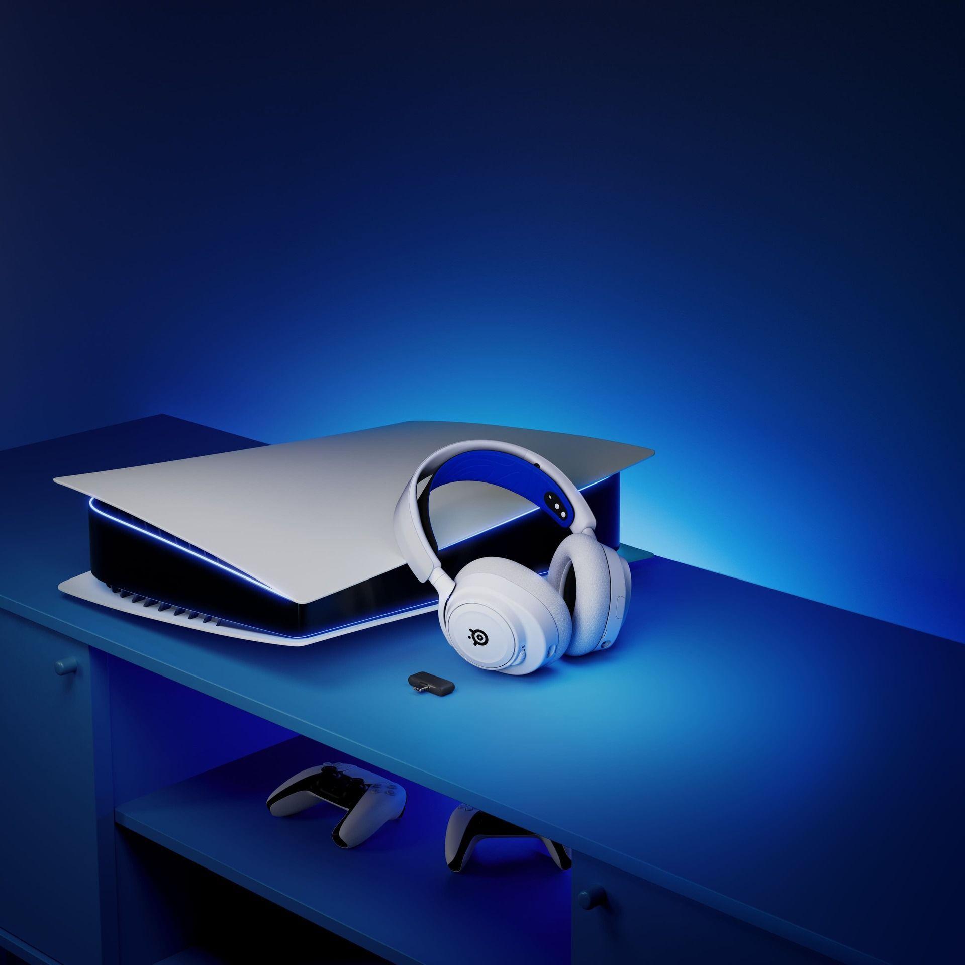 Audífonos Gamer Inalámbrico Steelseries Arctis Nova 7P, PS5, Color Blanco-3