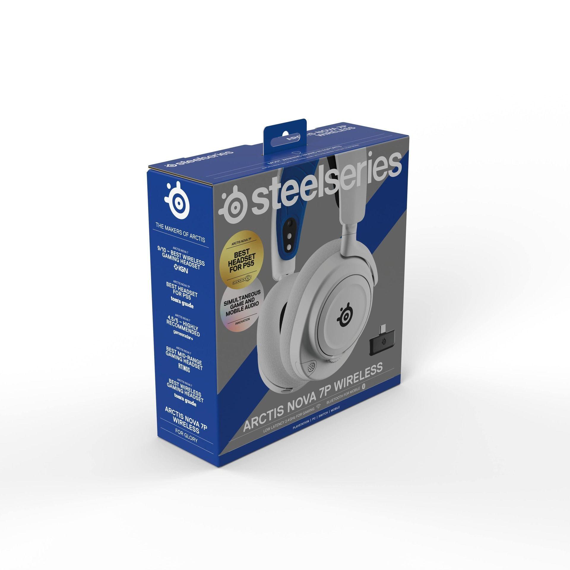 Audífonos Gamer Inalámbrico Steelseries Arctis Nova 7P, PS5, Color Blanco-4