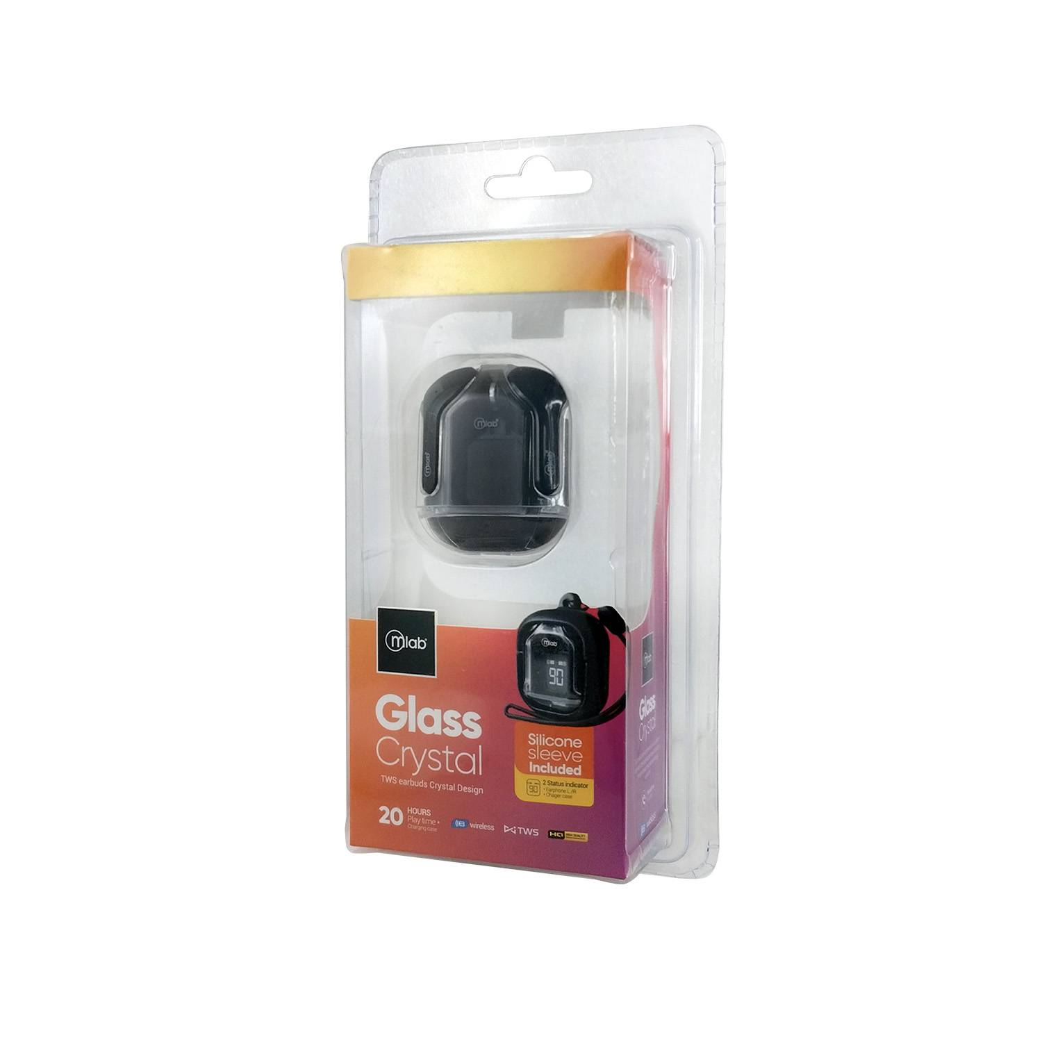 Audífonos TWS Mlab 9353 Glass Crystal, BT 5.4, IP55, Negro, Estilo y Comodidad-4