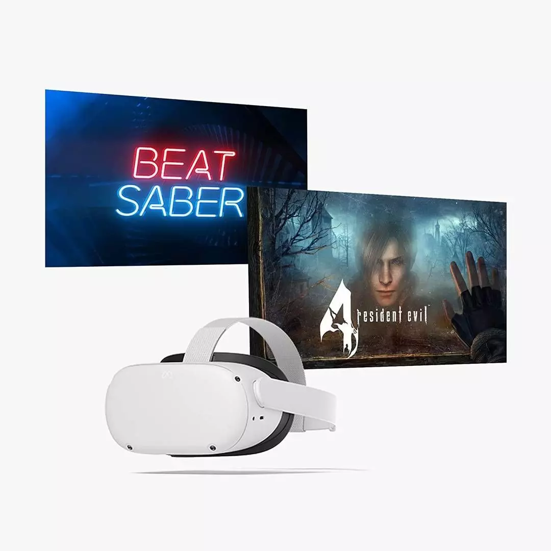 Meta Quest 2, Realidad Virtual AIO, 128GB, Incluye Resident Evil 4 y Beat Saber, Blanco-1
