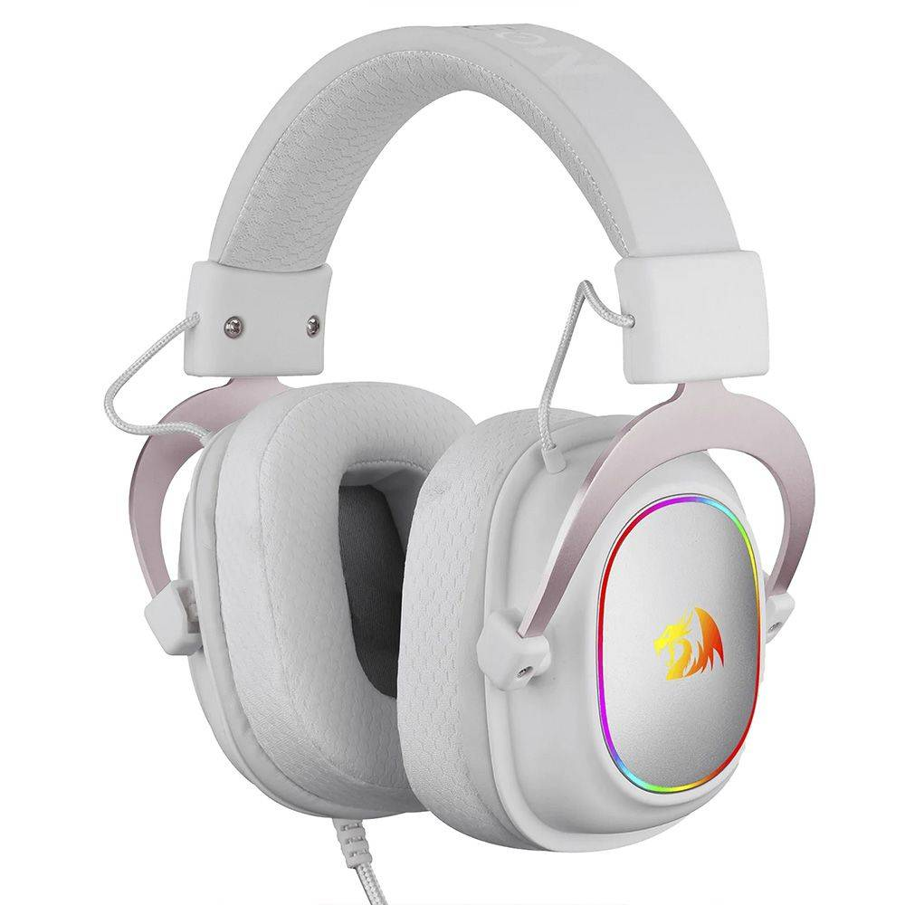 Audífonos Gamer Redragon Zeus X, Over-Ear, USB, 7.1 Surround Virtual, Blanco-1