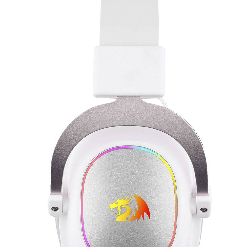 Audífonos Gamer Redragon Zeus X, Over-Ear, USB, 7.1 Surround Virtual, Blanco-2