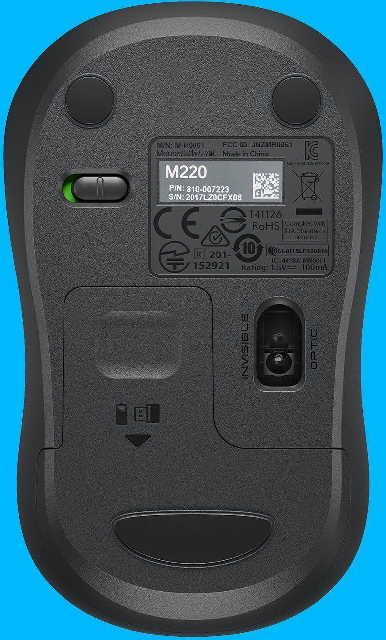 Mouse Inalámbrico Silencioso Logitech M220, Grafito-2