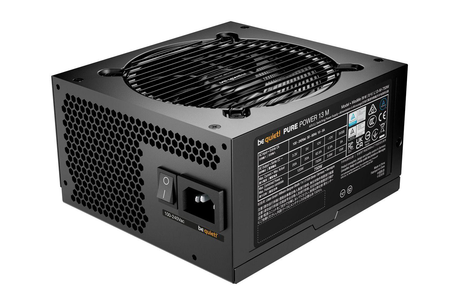Fuente de Poder Be quiet! Pure Power 13 M 750W, ATX 3.1, 80+ Gold, 12V-2x6, modular -2