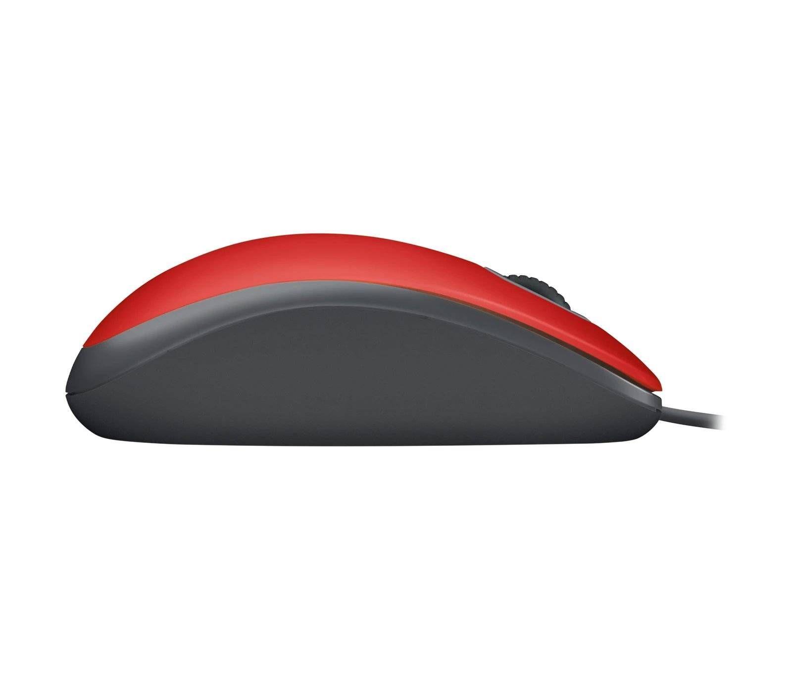 Mouse Logitech M110 SILENT, Tamaño Normal, Rojo-3