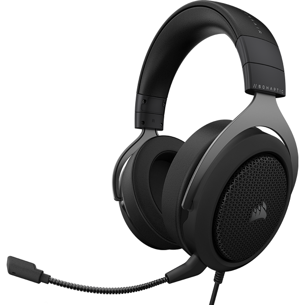 Audífonos Gamer Corsair HS60 Haptic, Cableado, PC, Estéreo, Color Carbon-0
