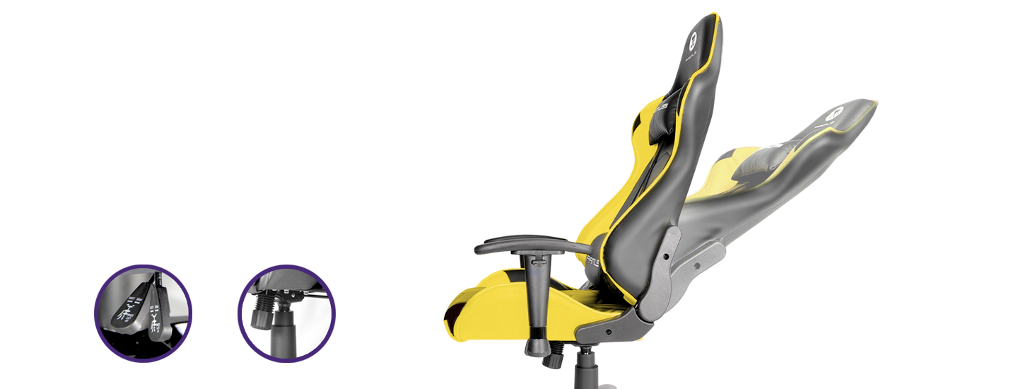 Silla Gamer Primus Gaming Thronos 100T,Amarilla-2