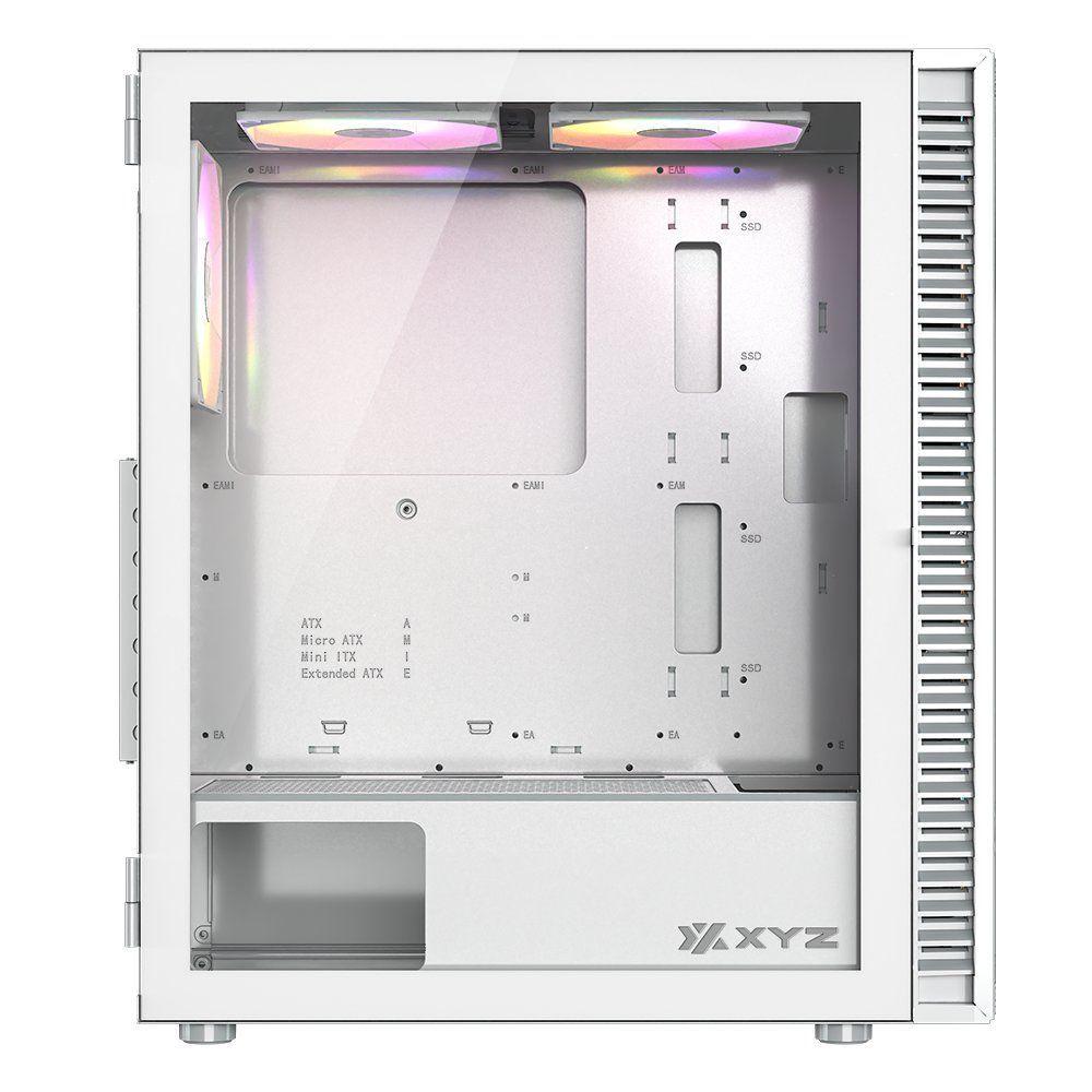 Gabinete Gamer XYZ AIRONE 100 Mesh White, 6x 120/140mm A-RGB Fan, USB 3.0, ATX-1
