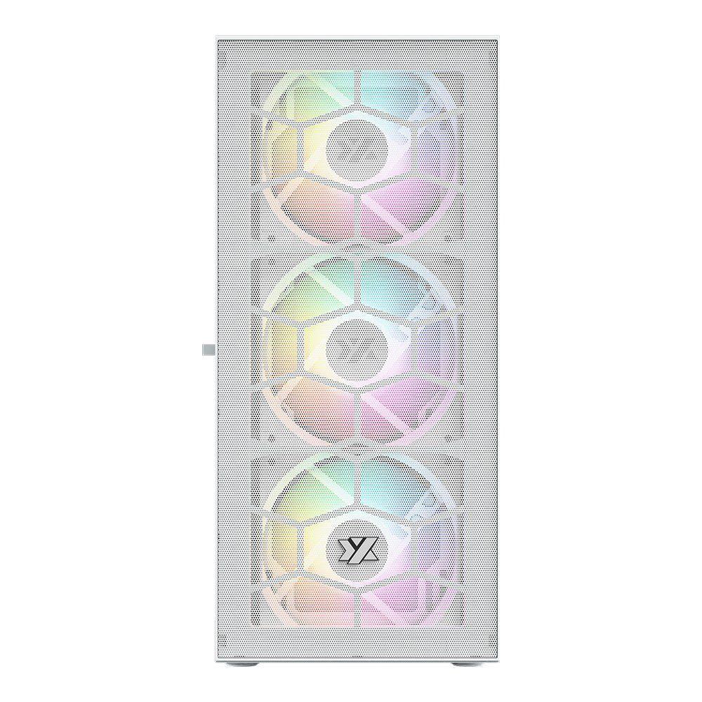 Gabinete Gamer XYZ AIRONE 100 Mesh White, 6x 120/140mm A-RGB Fan, USB 3.0, ATX-2