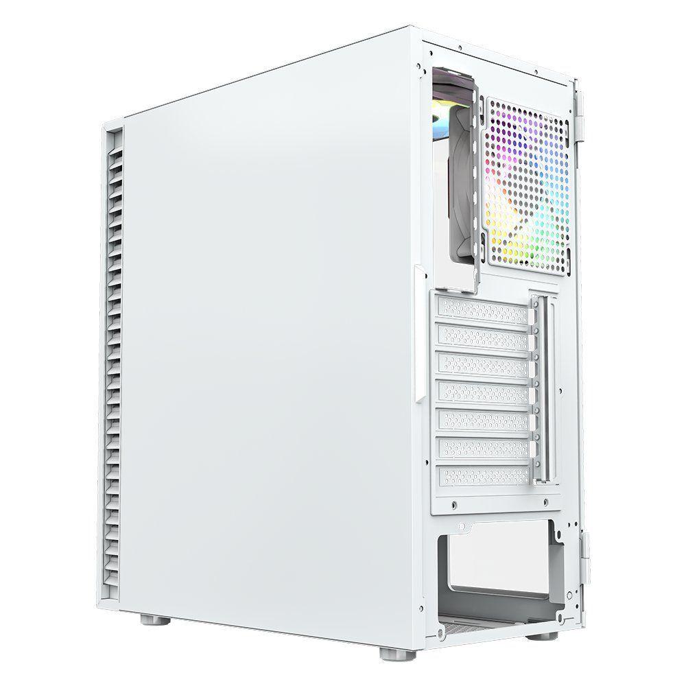 Gabinete Gamer XYZ AIRONE 100 Mesh White, 6x 120/140mm A-RGB Fan, USB 3.0, ATX-3