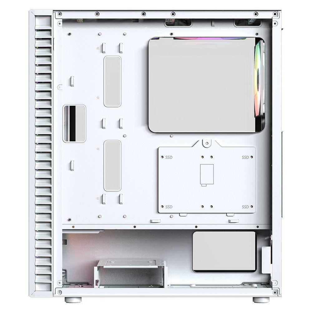 Gabinete Gamer XYZ AIRONE 100 Mesh White, 6x 120/140mm A-RGB Fan, USB 3.0, ATX-4