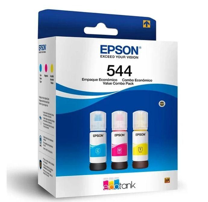 Pack de 4 Botellas de Tinta Epson T544520, 70 ml, Negro-Cian-Magenta-Amarillo-0