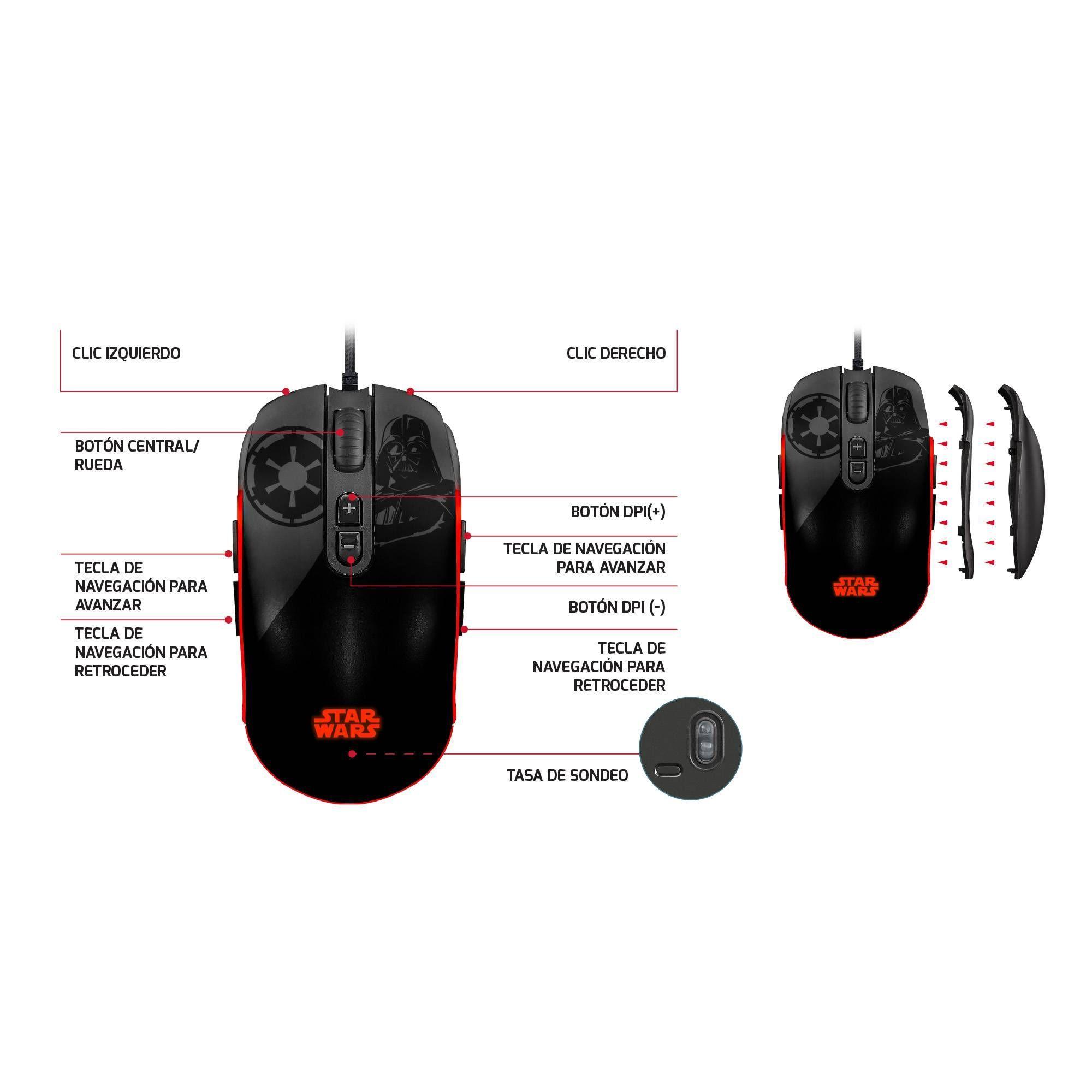 Mouse Gamer Primus GLADIUS 12400T Star Wars: Darth Vader Limited Edition, 12400 DPI, RGB-5