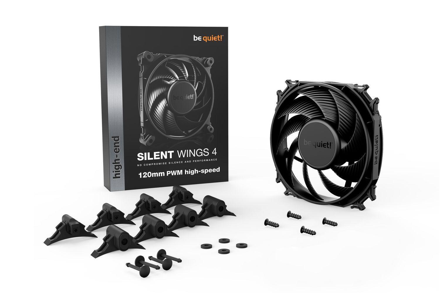  Ventilador Be Quiet! Silent Wings 4 120mm PWM High-Speed, Silencioso, 1 Unidad, Negro -0