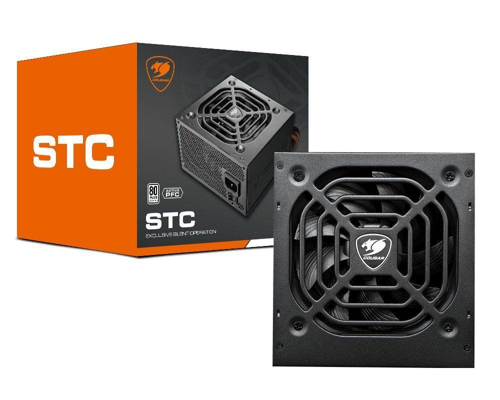 Fuente de Poder 600W Cougar STC 600, Certificada 80 PLUS White, Active PFC-0