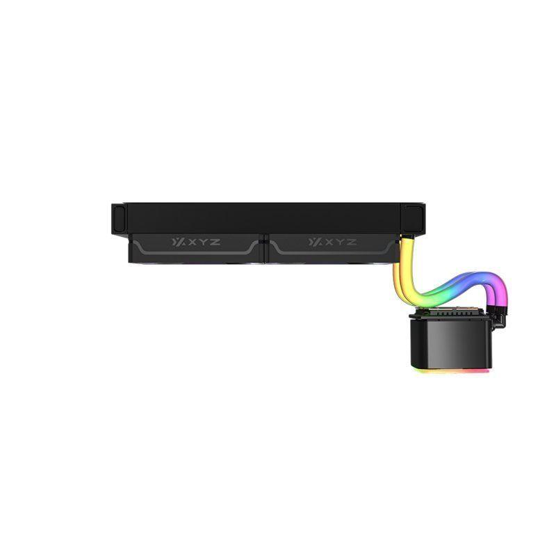 Refrigeración Líquida XYZ AquaPulse Fusion 240, Tubos A-RGB, Pantalla T° Digital, Intel/AMD, Black-4
