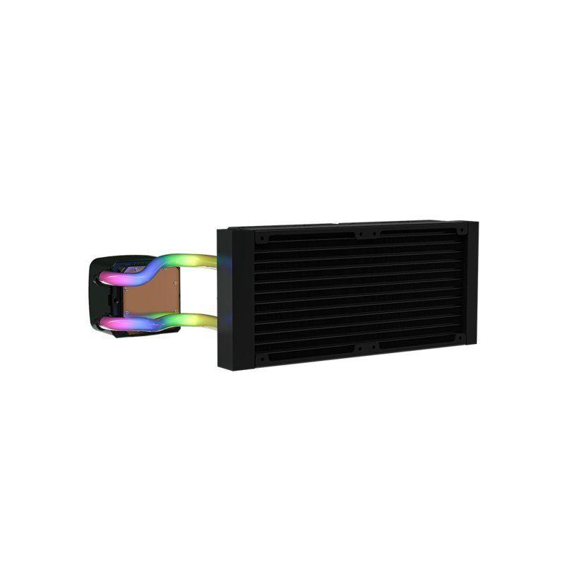 Refrigeración Líquida XYZ AquaPulse Fusion 240, Tubos A-RGB, Pantalla T° Digital, Intel/AMD, Black-5