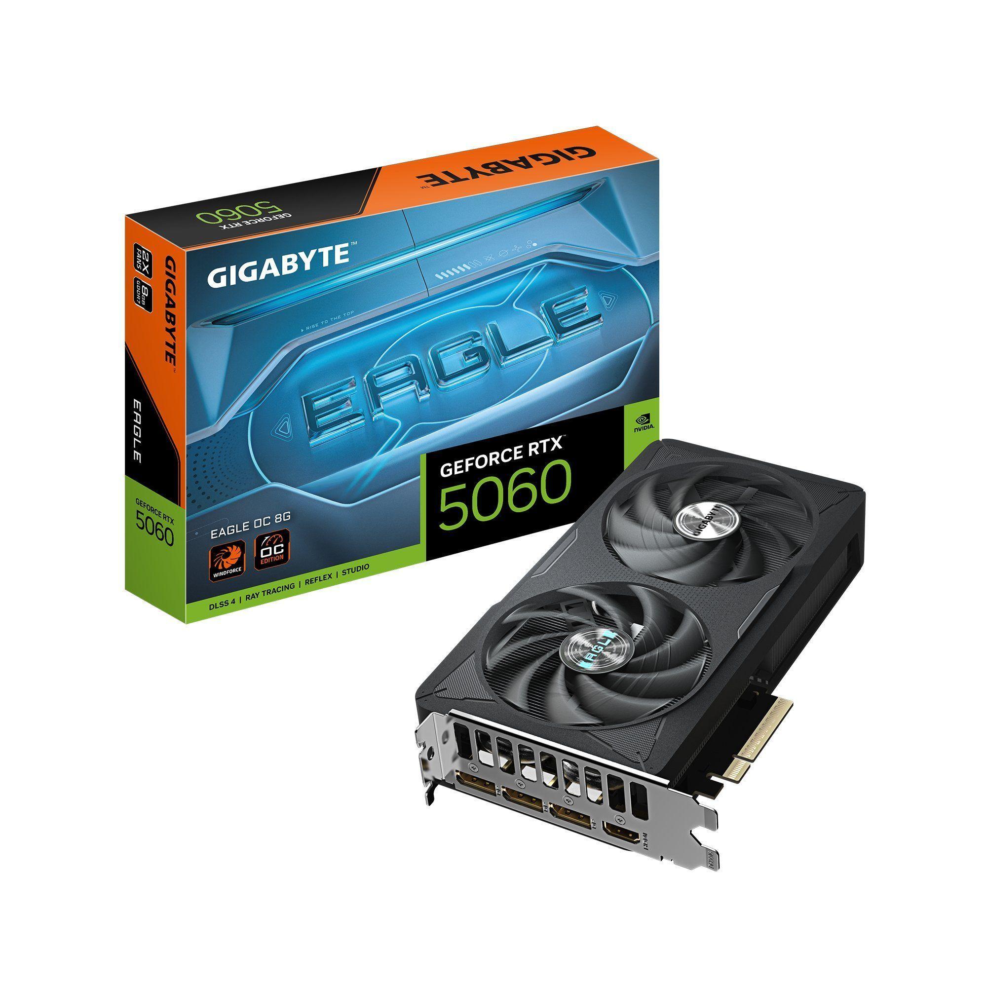 Tarjeta de Video GIGABYTE GeForce RTX 5060 EAGLE OC, 8GB GDDR7, 128-bit, PCI-e 5.0-0