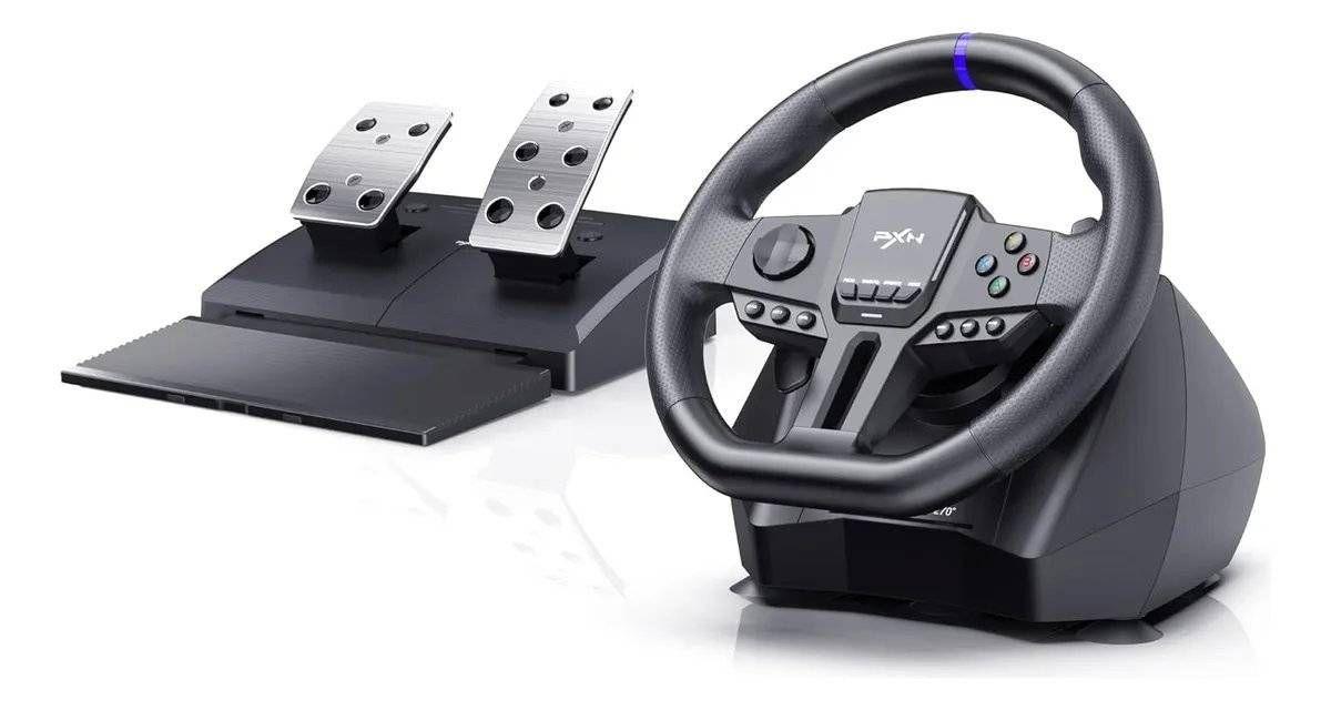 Volante para Simracing PXN V900 Gen 2 Ajustable 270 900 PC PlayStation Xbox Incluye Pedalera-2