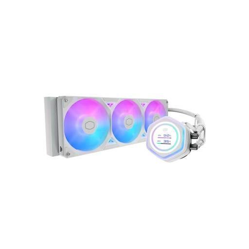 Refrigeración Líquida Cooler Master MasterLiquid Atmos II 360mm, 3 Ventiladores, LCD, Blanco-0