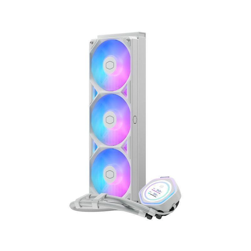 Refrigeración Líquida Cooler Master MasterLiquid Atmos II 360mm, 3 Ventiladores, LCD, Blanco-1