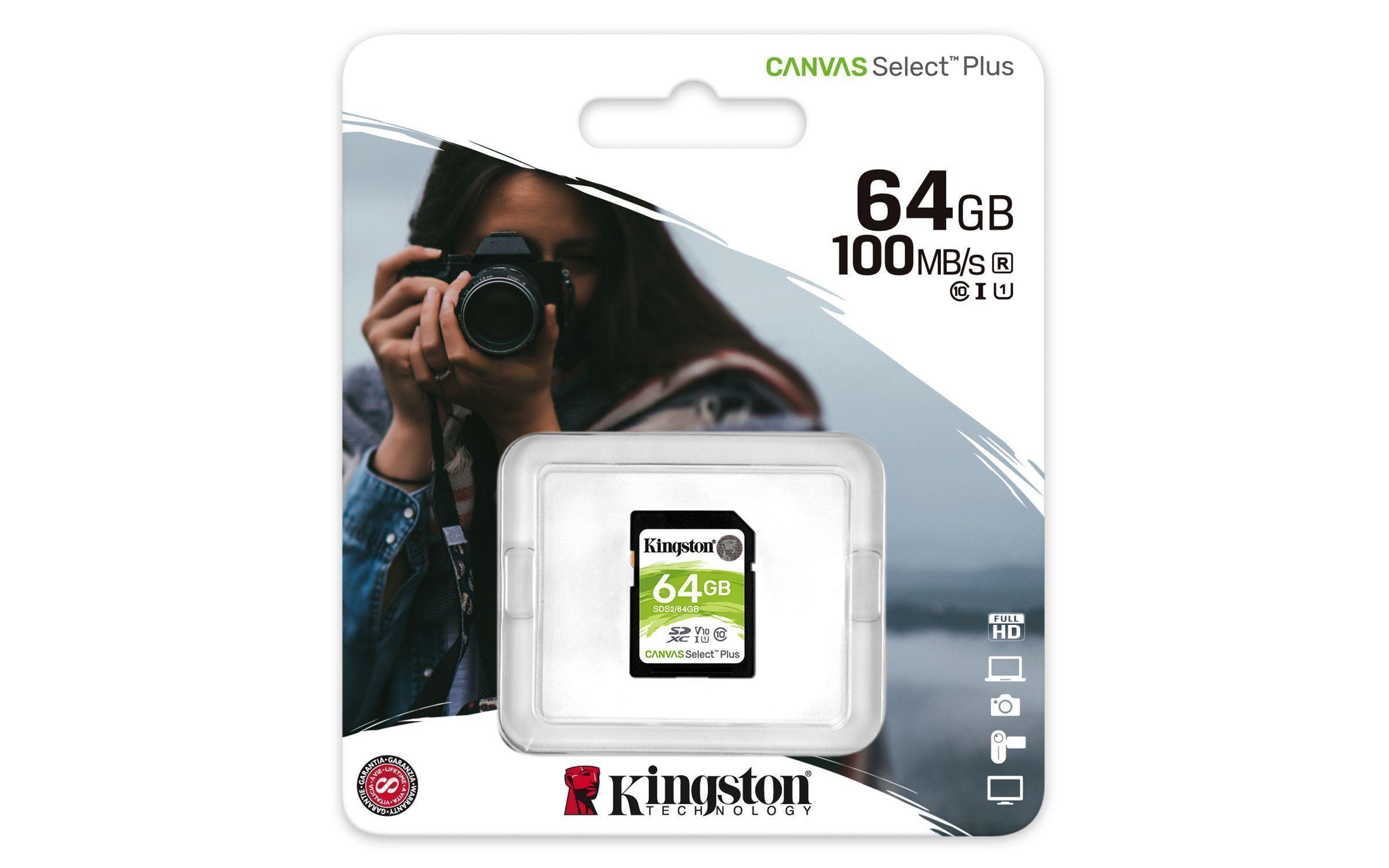 Memoria Flash Kingston Canvas Select Plus,64GB,SD-2