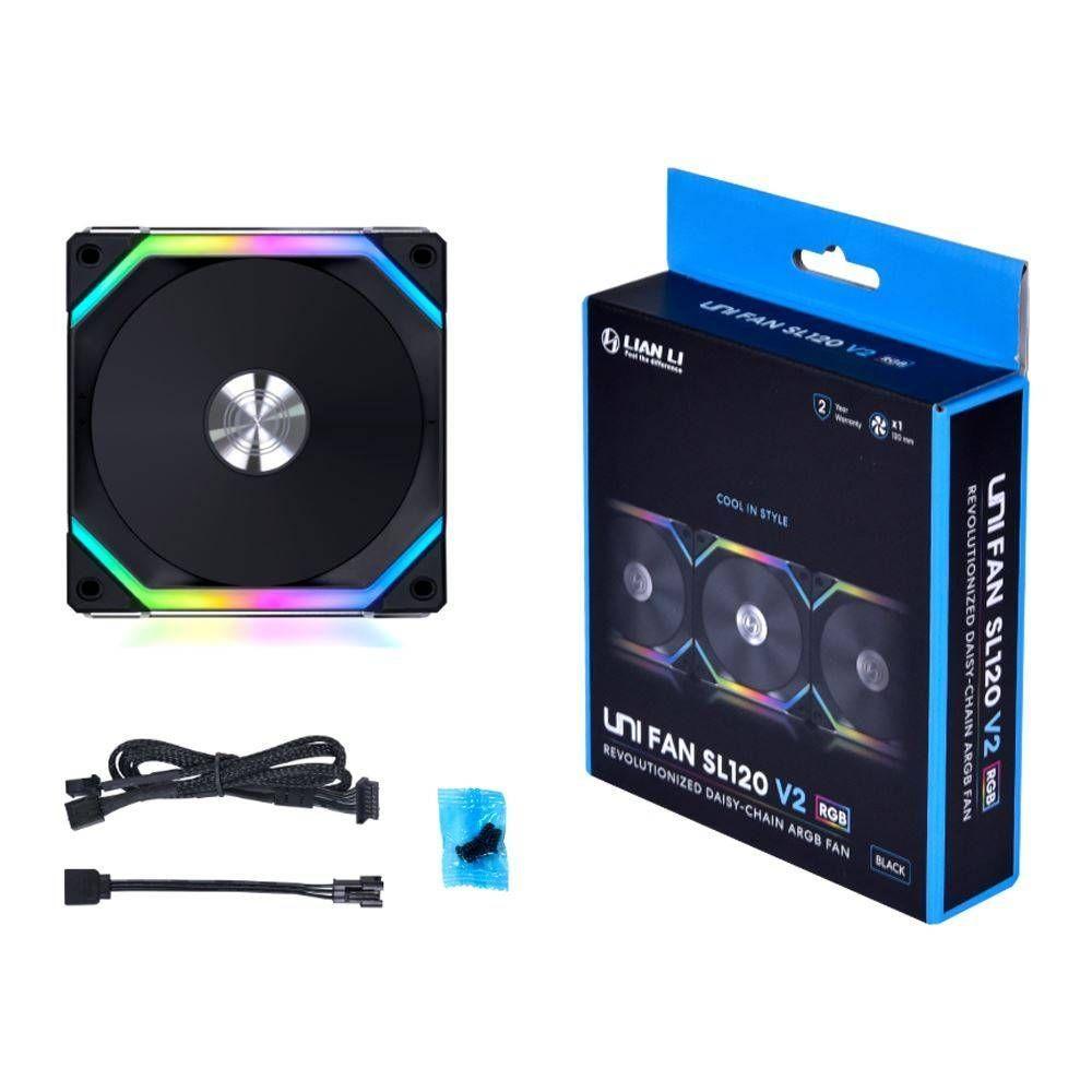 Ventilador Lian Li Uni Fan SL120 V2, RGB, 1 Unidad, Negro-6