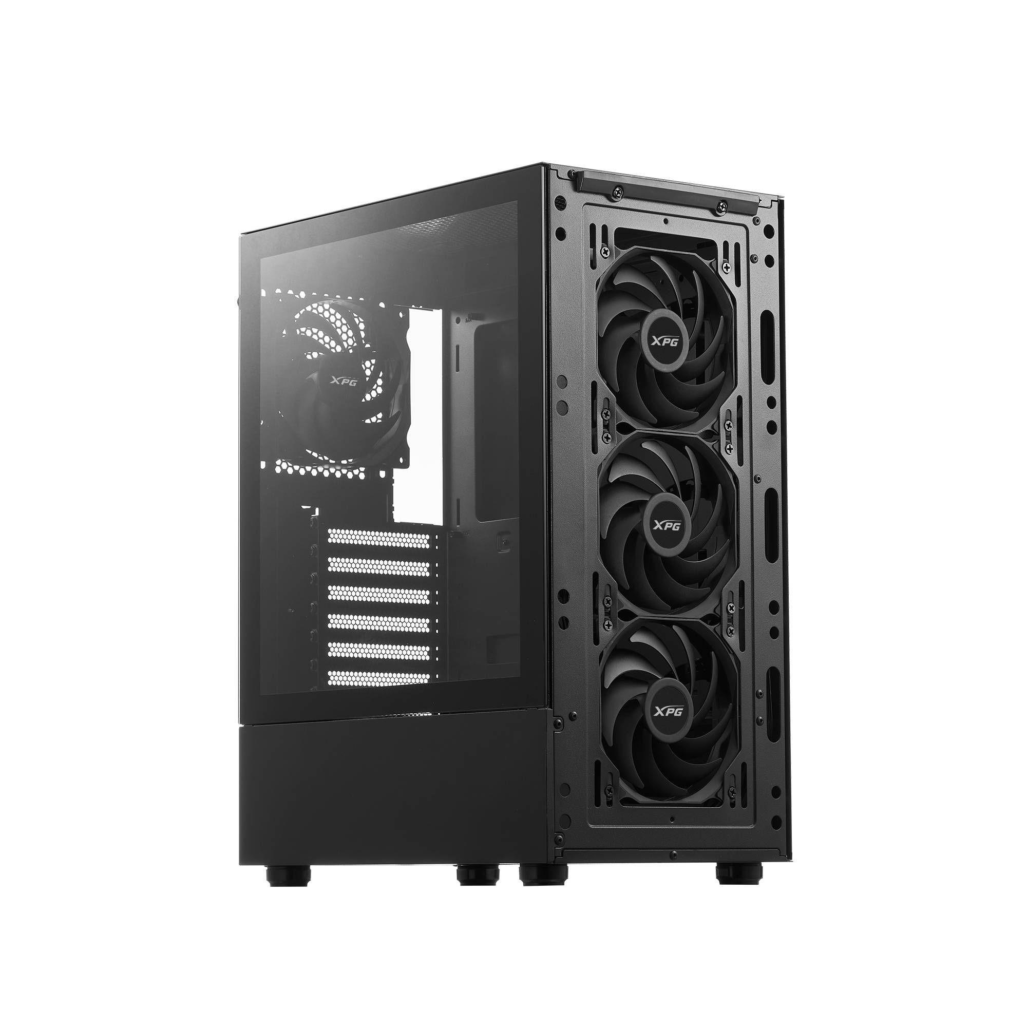 Gabinete Gamer XPG Valor Mesh, Mid Tower, 4 Fans, Mini-ITX, Micro-ATX, ATX, Negro-2