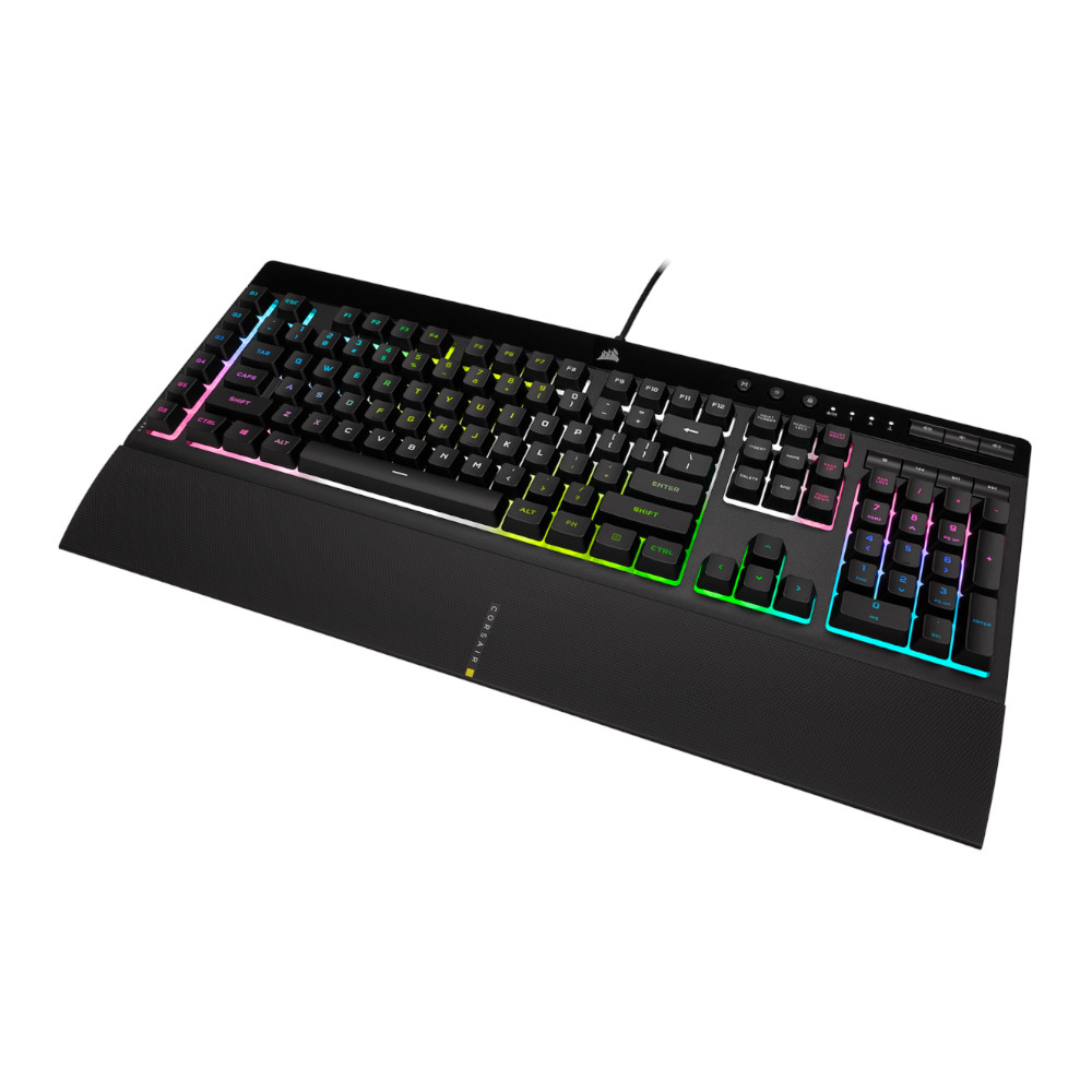 Teclado Gamer Corsair K55 RGB PRO XT (ES), Alámbrico, USB, Color Negro, Español-1