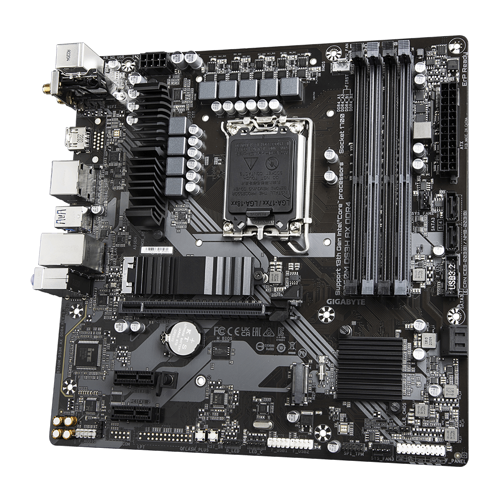 Placa Madre Gigabyte B760M DS3H AX, Micro-ATX, LGA1700, DDR4, M.2, PCI-e 4.0-2
