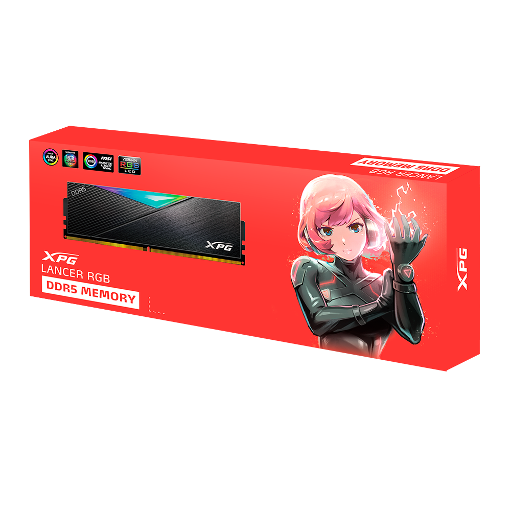 Memoria Ram DDR5 16GB 5200MT/s XPG Lancer RGB, CL38, UDIMM, 1.25V, Black-0
