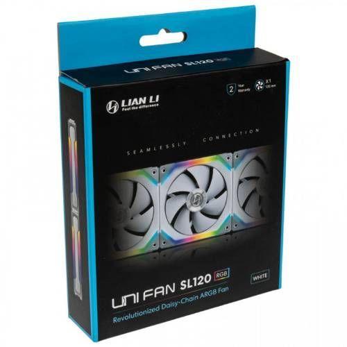 Ventilador Lian Li Uni Fan SL120 Blanco, 1 Unidad, 120mm, RGB, PWM, -2
